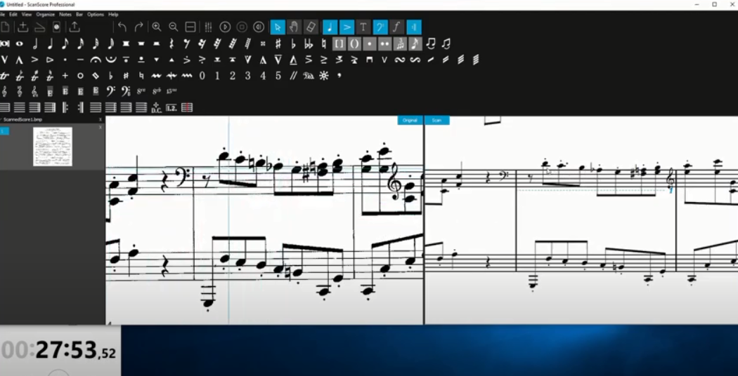 ScanScore Sheet Music Scanner working field